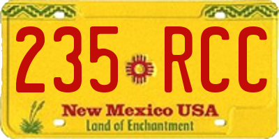 NM license plate 235RCC