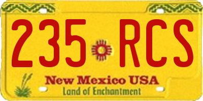 NM license plate 235RCS
