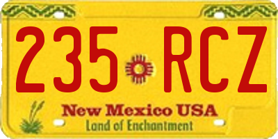 NM license plate 235RCZ