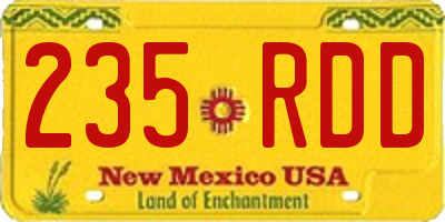 NM license plate 235RDD