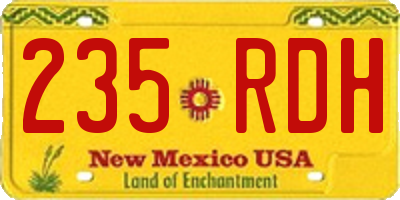 NM license plate 235RDH