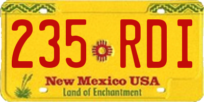 NM license plate 235RDI