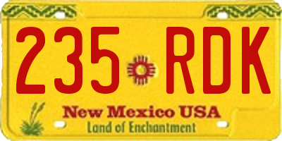 NM license plate 235RDK