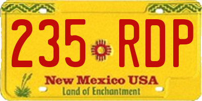 NM license plate 235RDP