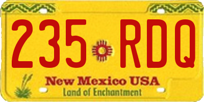 NM license plate 235RDQ