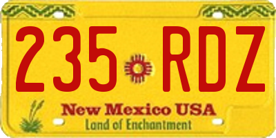 NM license plate 235RDZ