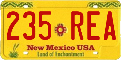 NM license plate 235REA
