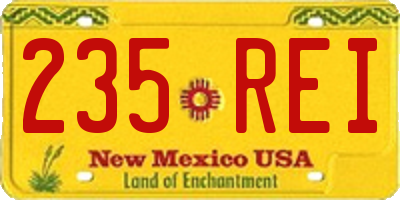 NM license plate 235REI
