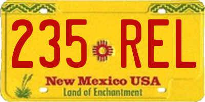 NM license plate 235REL