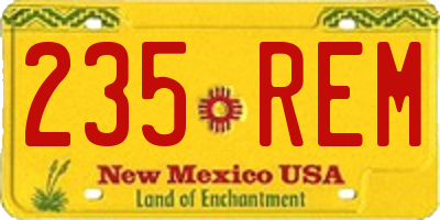 NM license plate 235REM