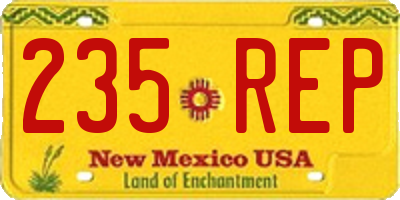 NM license plate 235REP
