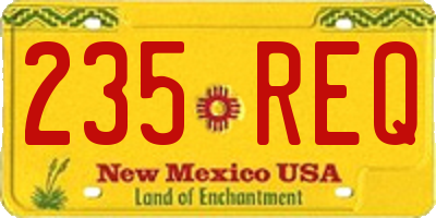 NM license plate 235REQ