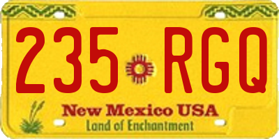 NM license plate 235RGQ