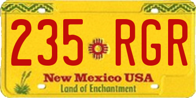 NM license plate 235RGR