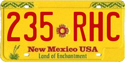 NM license plate 235RHC