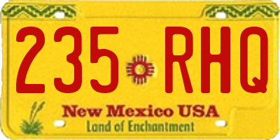 NM license plate 235RHQ