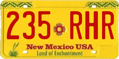 NM license plate 235RHR