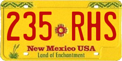 NM license plate 235RHS