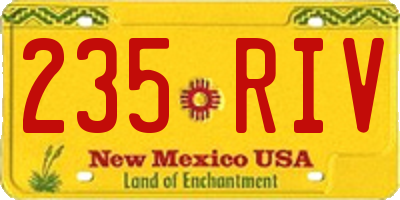 NM license plate 235RIV