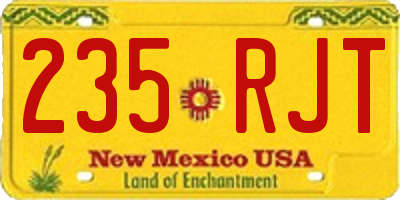 NM license plate 235RJT