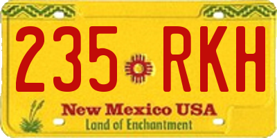 NM license plate 235RKH