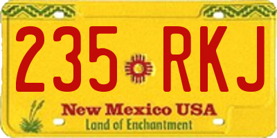 NM license plate 235RKJ