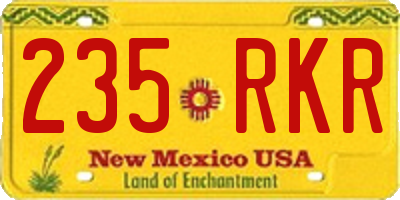 NM license plate 235RKR