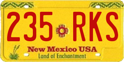 NM license plate 235RKS