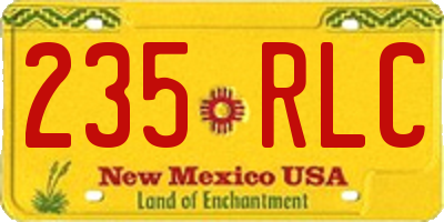 NM license plate 235RLC