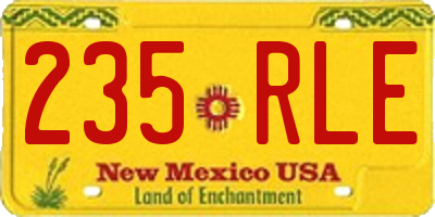 NM license plate 235RLE