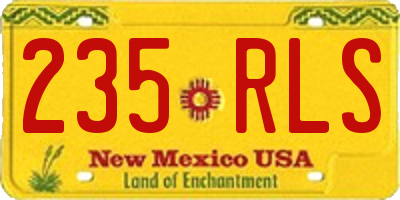NM license plate 235RLS