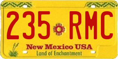 NM license plate 235RMC