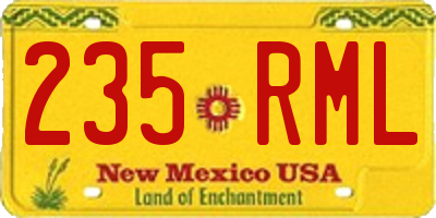 NM license plate 235RML