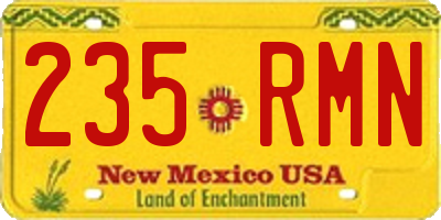 NM license plate 235RMN