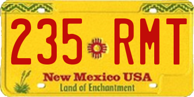 NM license plate 235RMT