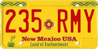 NM license plate 235RMY