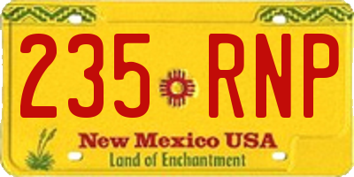 NM license plate 235RNP