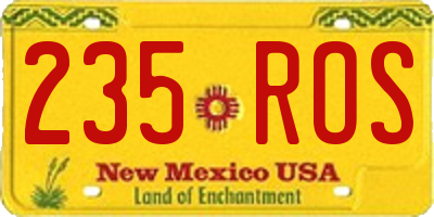 NM license plate 235ROS
