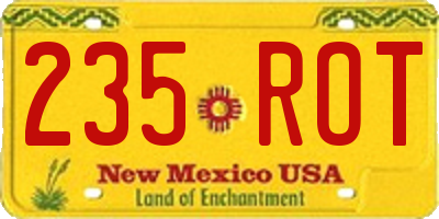 NM license plate 235ROT