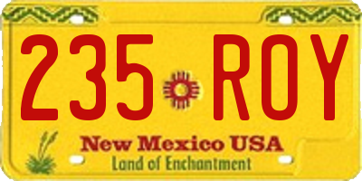 NM license plate 235ROY