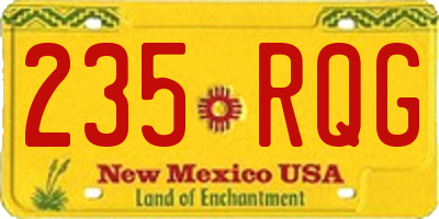 NM license plate 235RQG