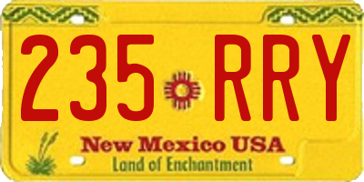 NM license plate 235RRY