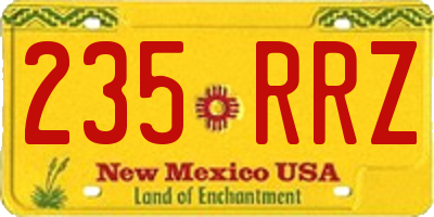 NM license plate 235RRZ