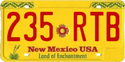 NM license plate 235RTB
