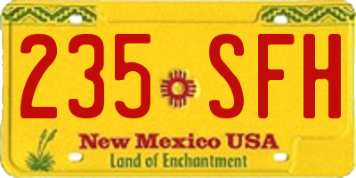 NM license plate 235SFH