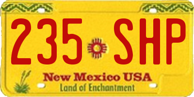 NM license plate 235SHP