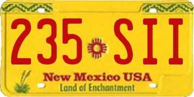NM license plate 235SII