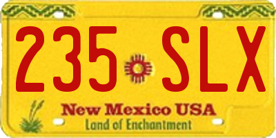 NM license plate 235SLX