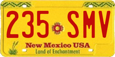 NM license plate 235SMV