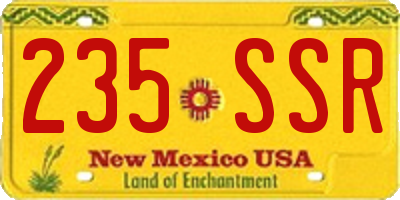 NM license plate 235SSR